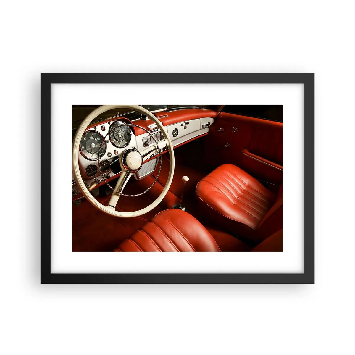 Plakat w czarnej ramie - Luksus w stylu vintage - 40x30 cm