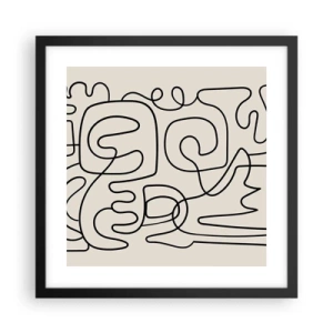Plakat w czarnej ramie - Po śladzie - 40x40 cm