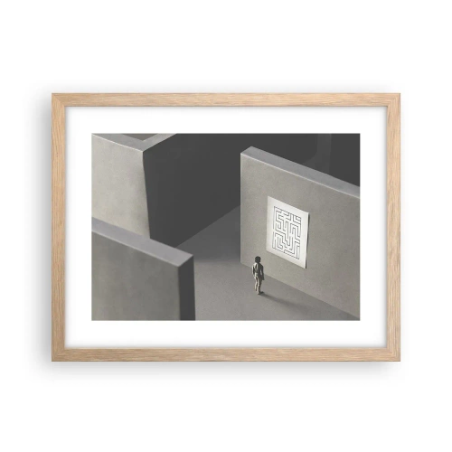 Plakat w ramie jasny dąb - Ale gdzie jestem? - 40x30 cm