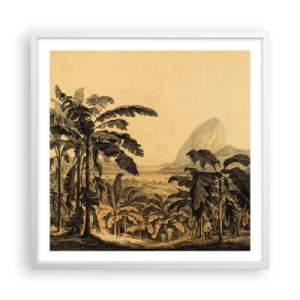 Plakat w białej ramie - w kolonialnym klimacie - 60x60 cm