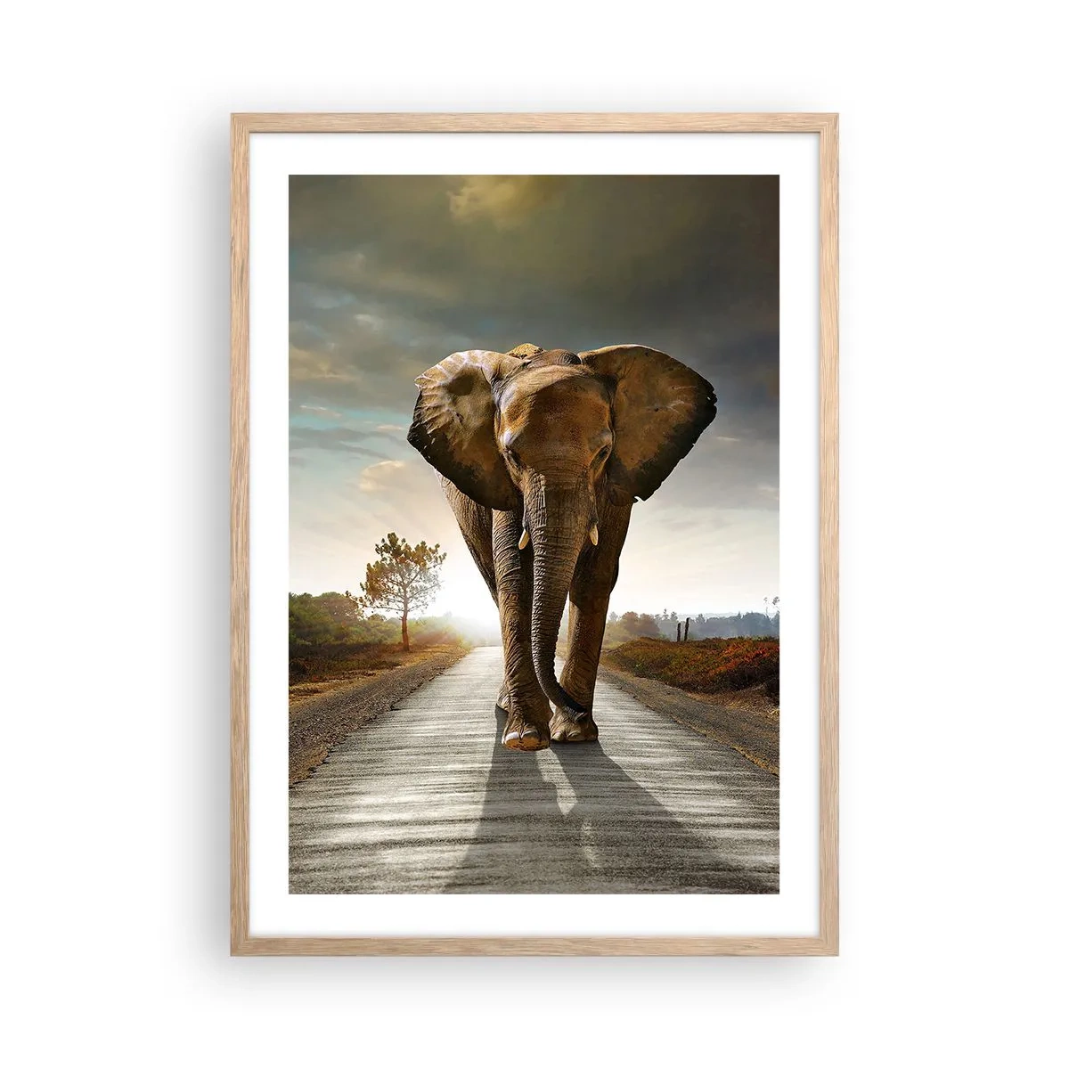 Plakat w ramie jasny dąb - I wcale nie w składzie porcelany - 50x70 cm