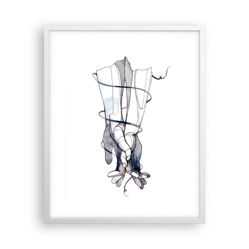 Plakat w białej ramie - Studium dotyku - 40x50 cm