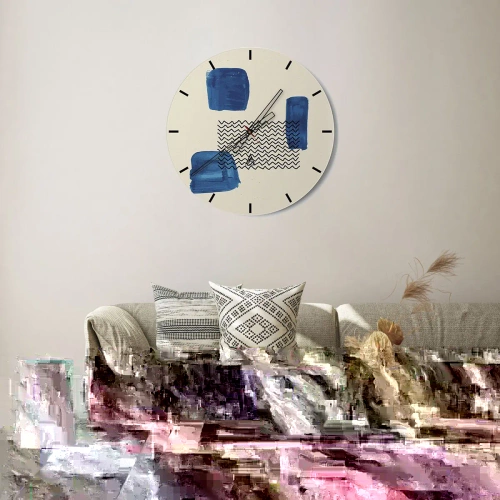 Zegar ścienny - Abstrakcyjny kwartet - 40x40 cm