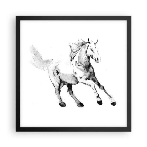 Plakat w czarnej ramie - Nieujarzmiona dusza - 40x40 cm