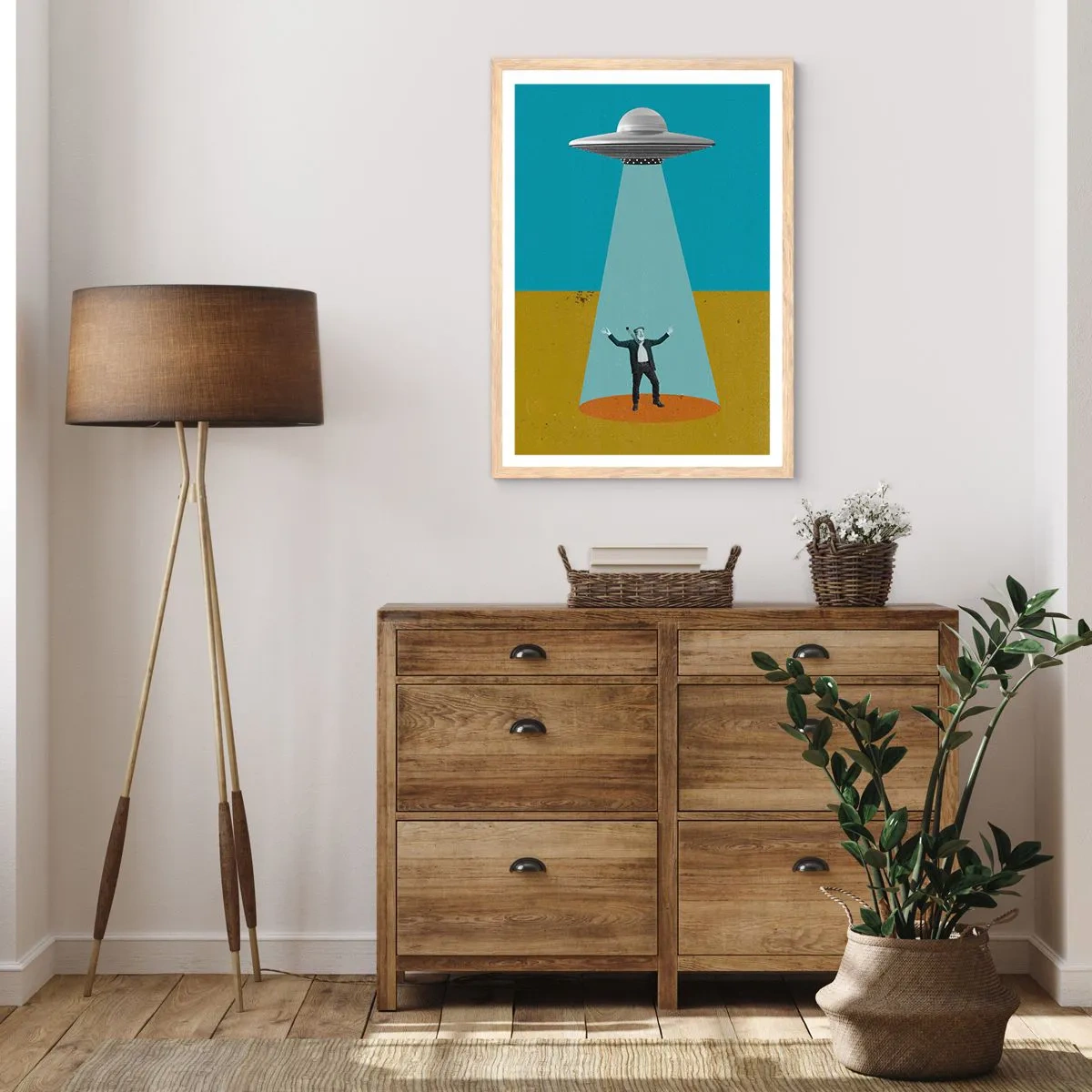 Plakat w ramie jasny dąb - Bliskie spotkanie - 40x50 cm