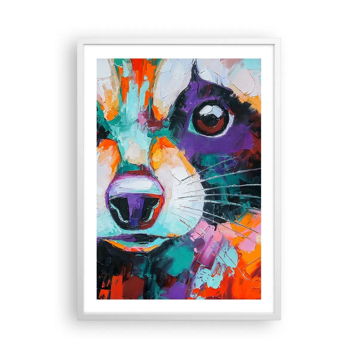 Plakat w białej ramie - Tylko dobre emocje - 50x70 cm