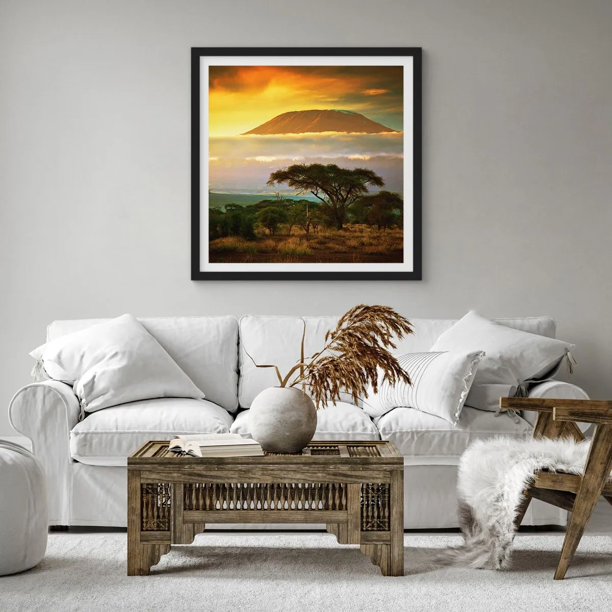 Plakat w czarnej ramie - Sen podróżnika - 40x40 cm