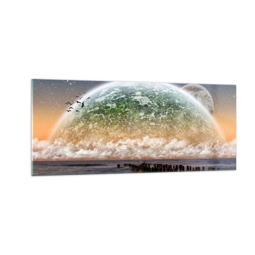 Obraz na szkle - I świat wyłonił się z wody - 100x40 cm
