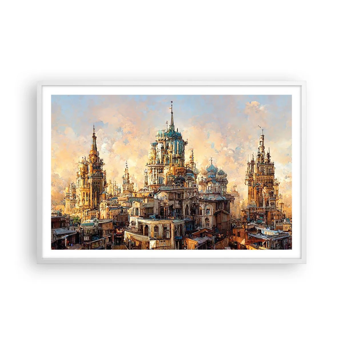 Plakat w białej ramie - Miasto miast - 91x61 cm