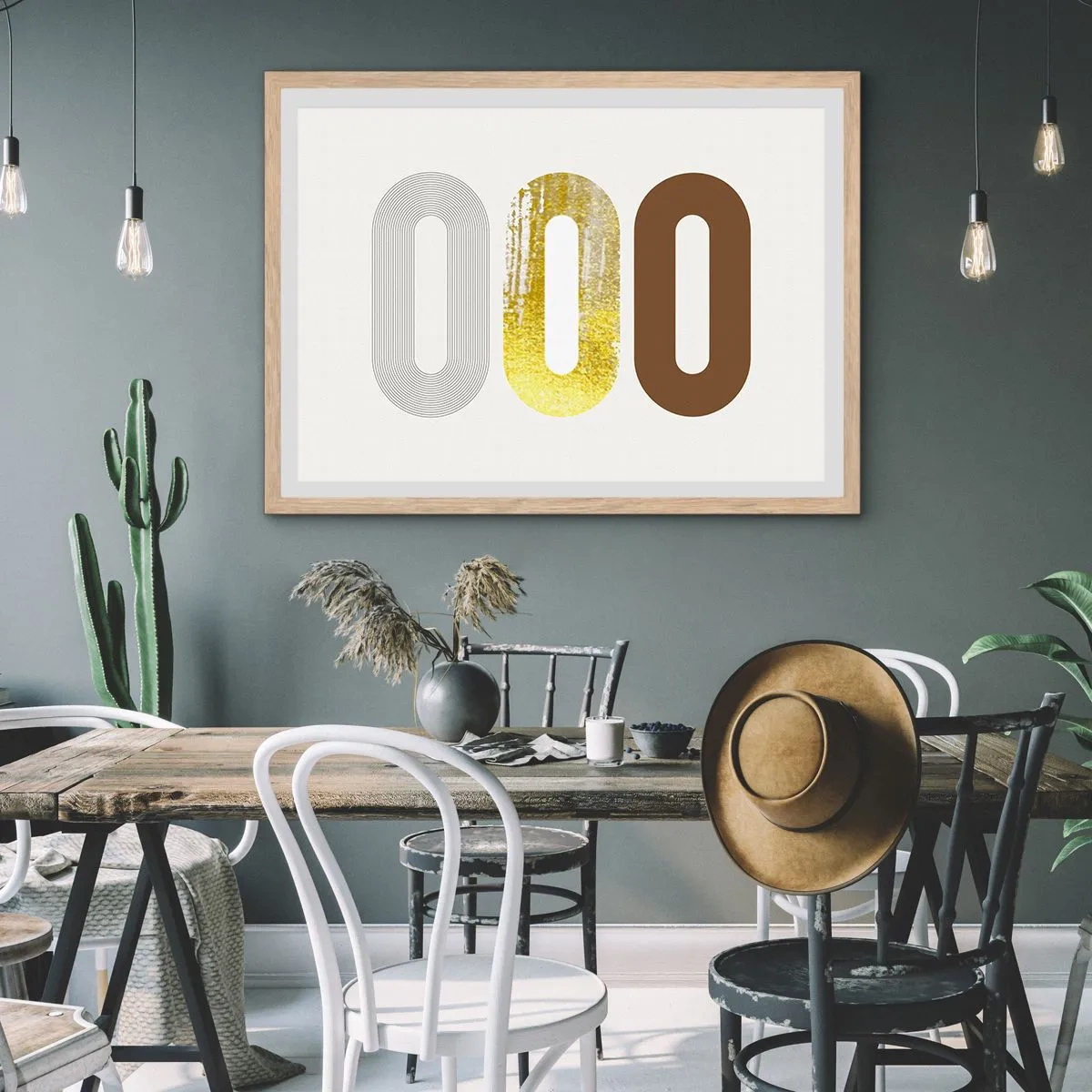 Plakat w ramie jasny dąb - Ooo! - 91x61 cm
