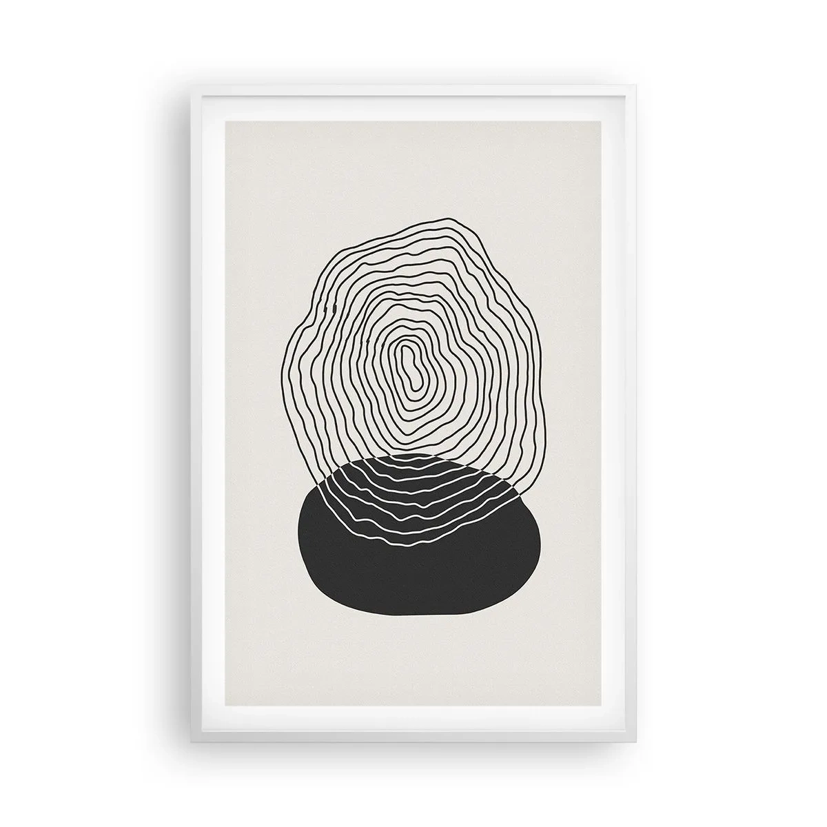 Plakat w białej ramie - Trwanie i drganie - 61x91 cm