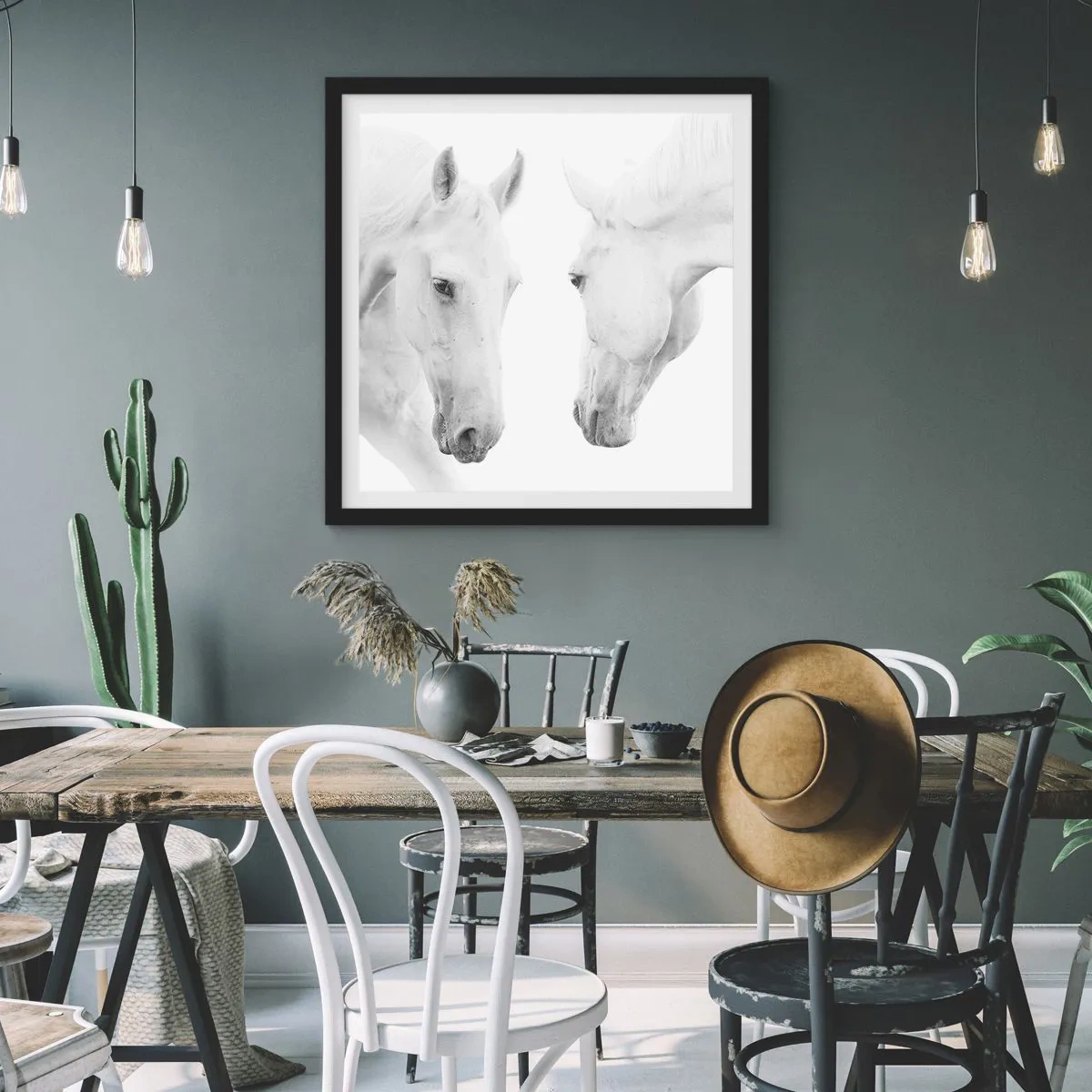 Plakat w czarnej ramie - Czy to jest przyjaźń…? - 60x60 cm