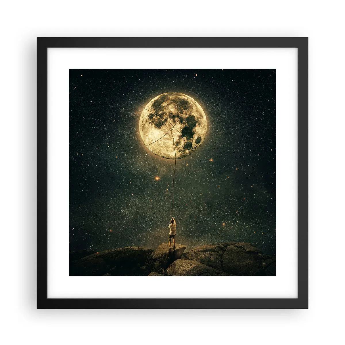 Plakat w czarnej ramie - Jeden taki, co ukradł Księżyc - 40x40 cm