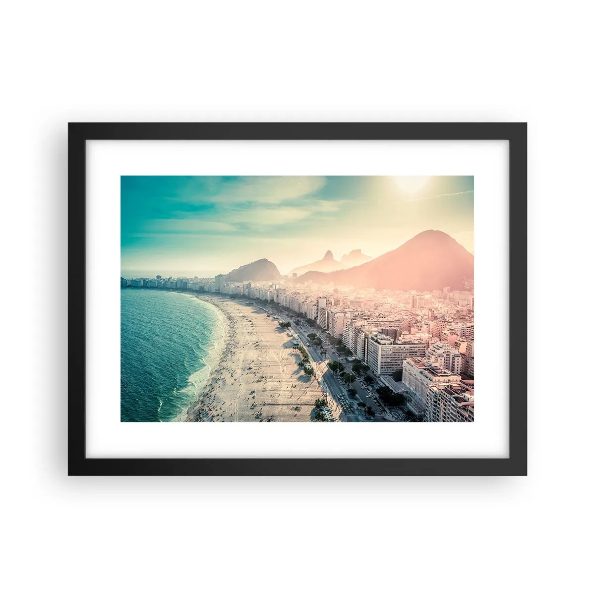 Plakat w czarnej ramie - Wieczne wakacje w Rio - 40x30 cm