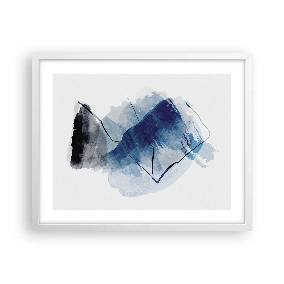 Plakat w białej ramie - Lodowa góra - 50x40 cm