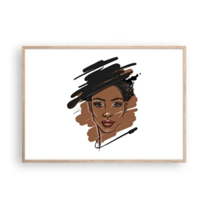 Plakat w ramie jasny dąb - Słodka jak czekolada - 100x70 cm