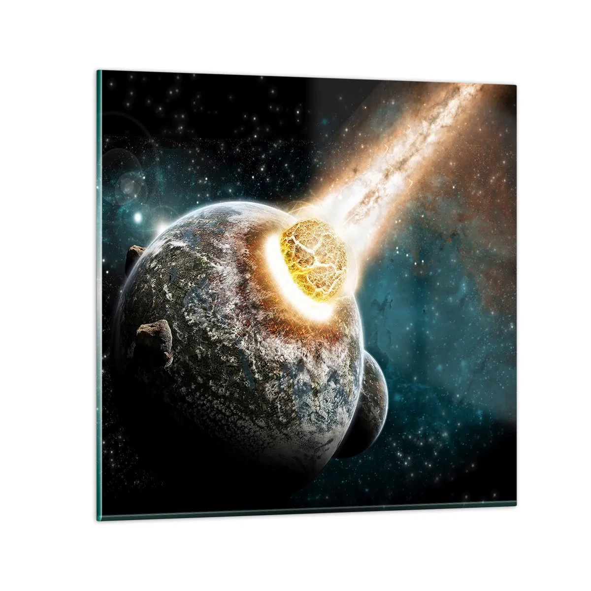 Obraz na szkle - Zagłada czy narodziny? - 60x60 cm