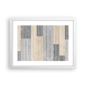 Plakat w białej ramie - Kompozycja: trzymać pion - 40x30 cm