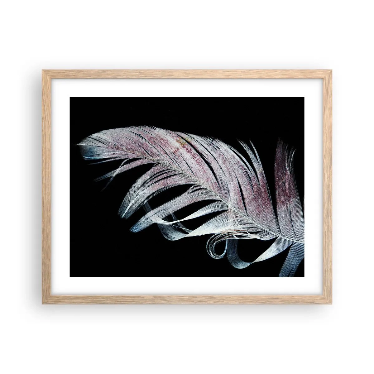 Plakat w ramie jasny dąb - Pomyśl o dotyku - 50x40 cm