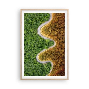 Plakat w ramie jasny dąb - Granice i przełomy - 61x91 cm