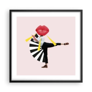 Plakat w czarnej ramie - Surrealistyczny pop-art - 50x50 cm