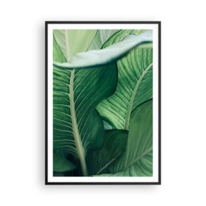 Plakat w czarnej ramie - Życie intensywnie zielone - 70x100 cm