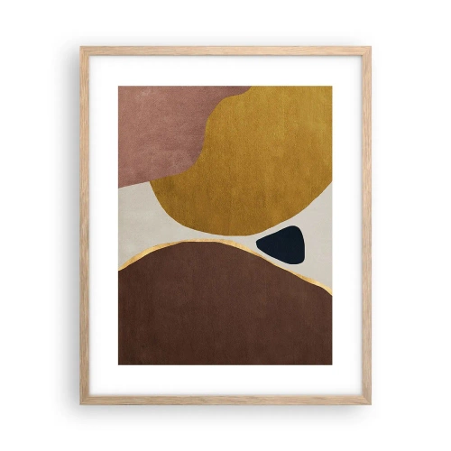 Plakat w ramie jasny dąb - Abstrakcja – miejsce w przestrzeni - 40x50 cm