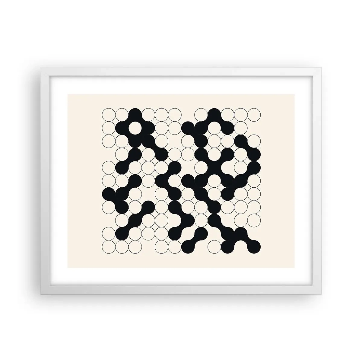 Plakat w białej ramie - Chińska gra – wariacja - 50x40 cm