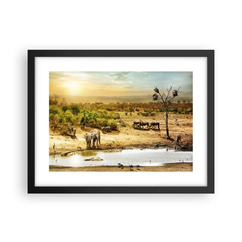 Plakat w czarnej ramie - "Z Edenu zaś wypływała rzeka…" - 40x30 cm