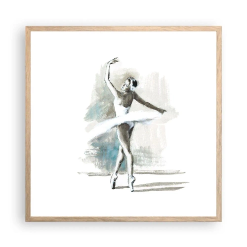 Plakat w ramie jasny dąb - Zaklęta w łabędzia - 60x60 cm