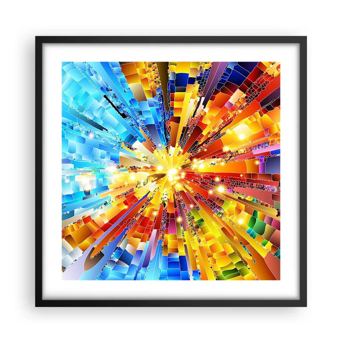 Plakat w czarnej ramie - In medias res - 50x50 cm