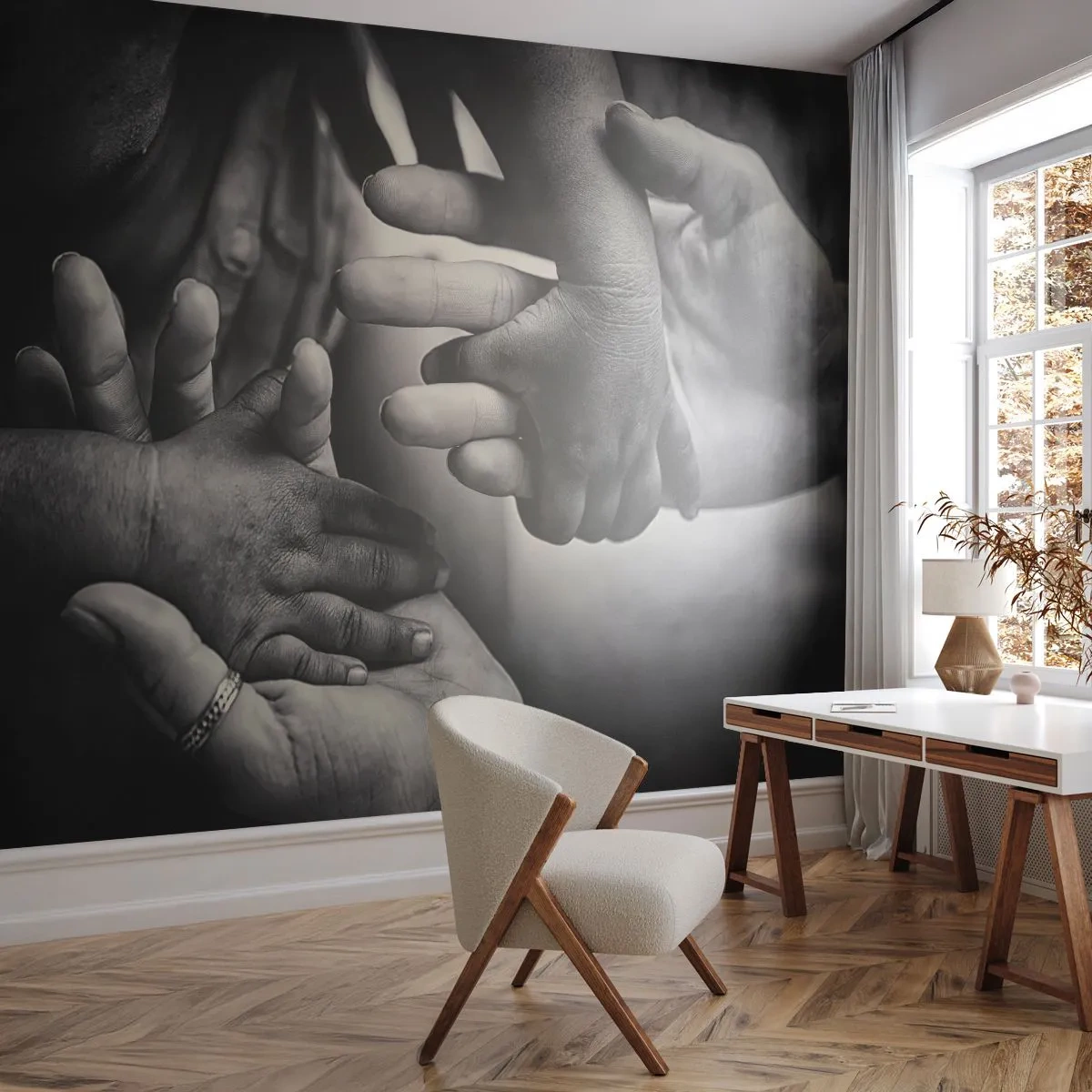 Fototapeta Premium Canvas - Być człowiekiem - Dłonie, Ludzie, Miłość - 250x175 cm
