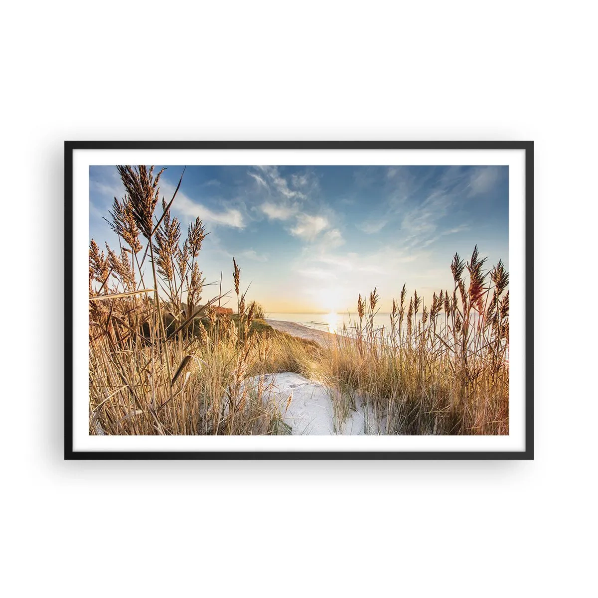 Plakat w czarnej ramie - Północna plaża - 91x61 cm