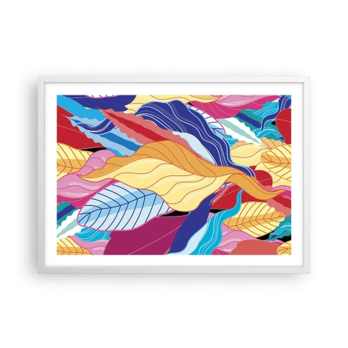 Plakat w białej ramie - Kolorowy bałagan - 70x50 cm