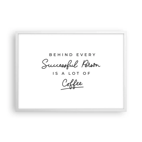 Plakat w białej ramie - Tajemnica sukcesu - 70x50 cm