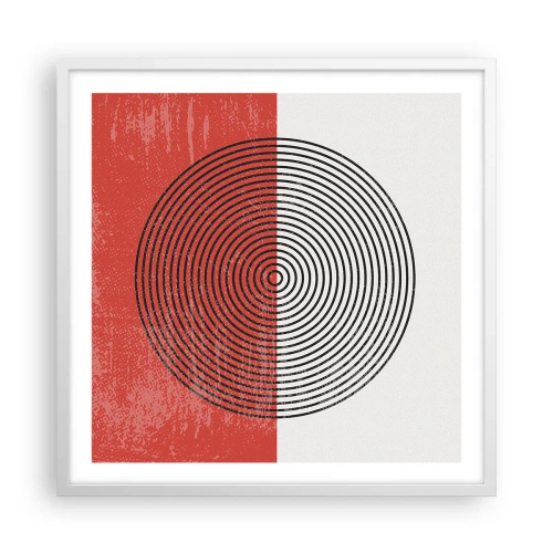 Plakat w białej ramie - W samo sedno - 60x60 cm