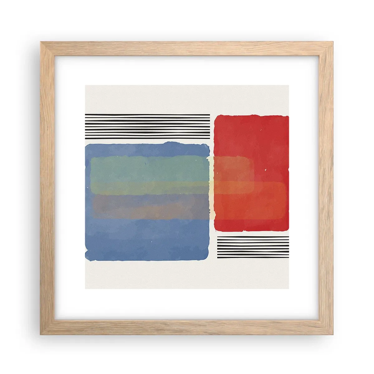 Plakat w ramie jasny dąb - Duch i litera geometrii - 30x30 cm