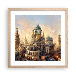 Plakat w ramie jasny dąb - Miasto miast - 40x40 cm