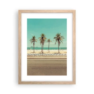 Plakat w ramie jasny dąb - Na straży plaży - 30x40 cm