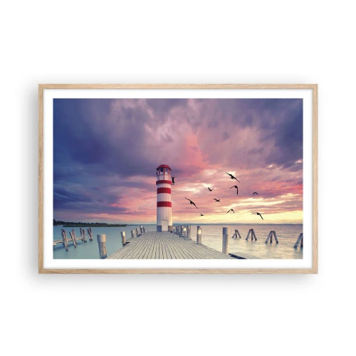 Plakat w ramie jasny dąb - Pora do portu - 91x61 cm