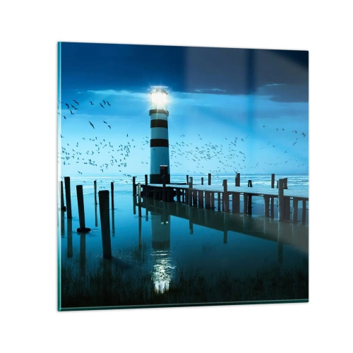 Obraz na szkle - I nie boisz się ciemności - 50x50 cm