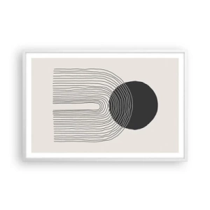 Plakat w białej ramie - Drżenie i pewność - 91x61 cm