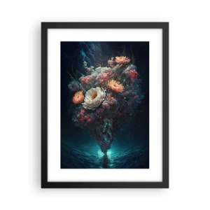 Plakat w czarnej ramie - Dziwny ogród - 30x40 cm