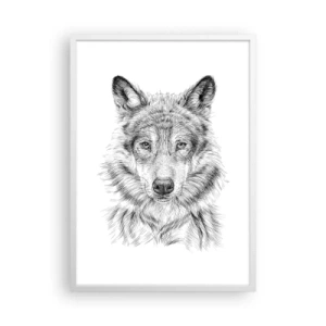 Plakat w białej ramie - Urodzony przywódca - 50x70 cm