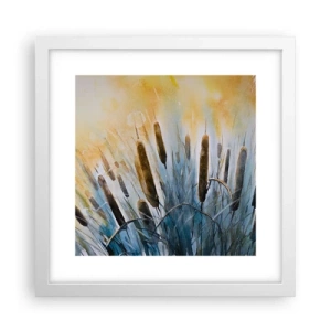 Plakat w białej ramie - Chłód wody, słońca żar - 30x30 cm