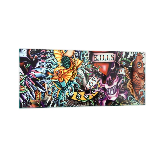 Obraz na szkle - Sen tatuażysty - 100x40 cm