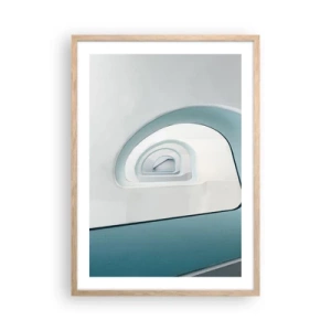 Plakat w ramie jasny dąb - Do dna błękitu - 50x70 cm