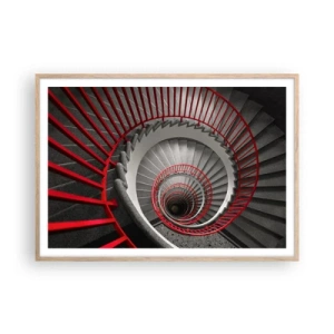 Plakat w ramie jasny dąb - Zabawy architektury - 100x70 cm