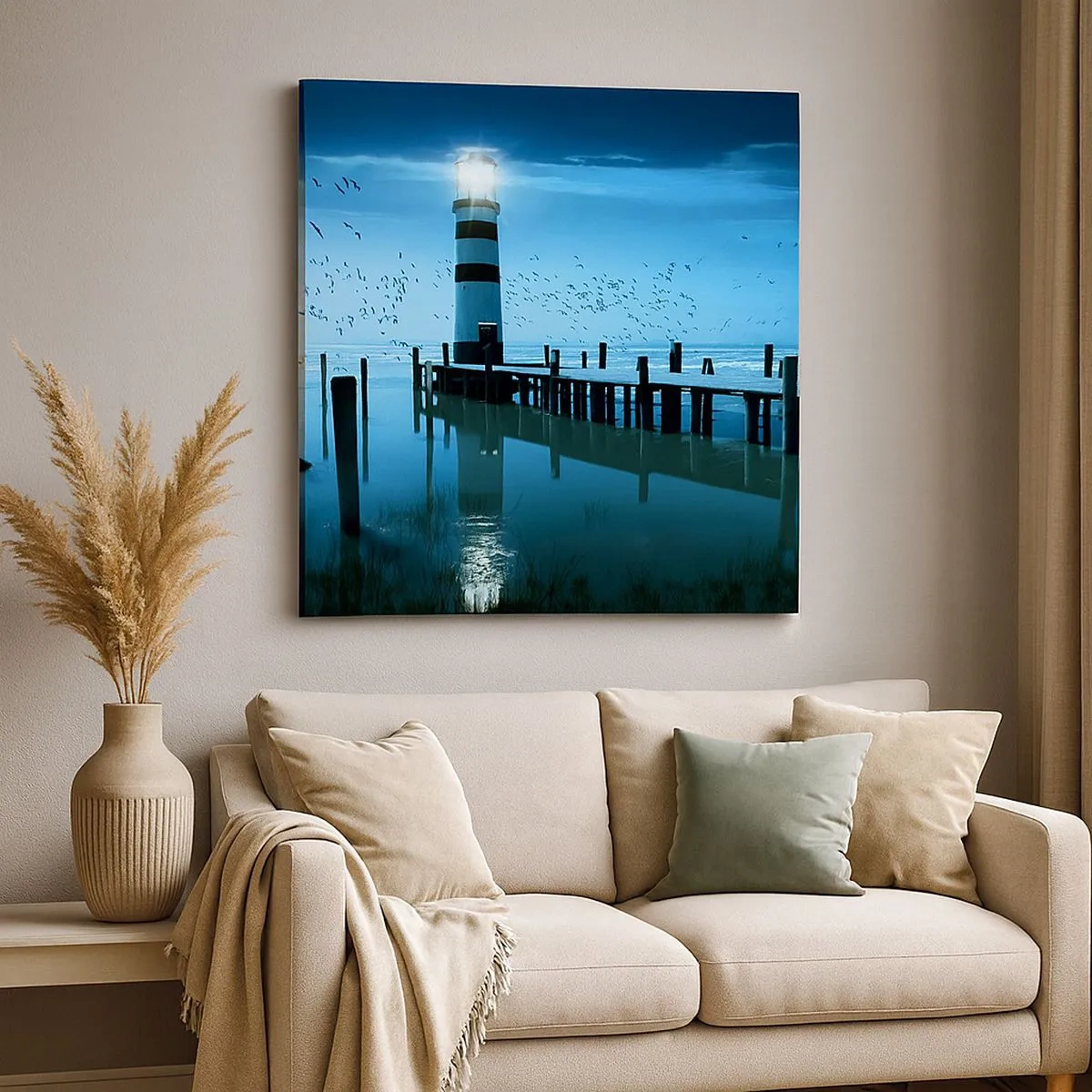 Obraz na płótnie - I nie boisz się ciemności - 30x30 cm