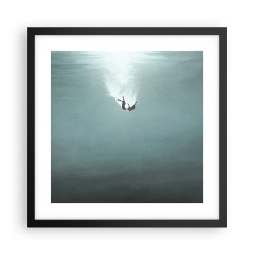 Plakat w czarnej ramie - W objęciach oceanu - 40x40 cm